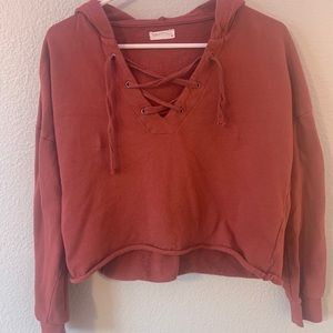 cropped long sleeve hoodie